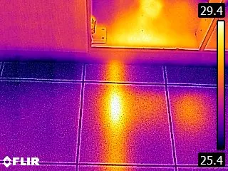 IR-onderzoek Een thermo grafisch onderzoek om een lekkage te vinden in een waterleiding.