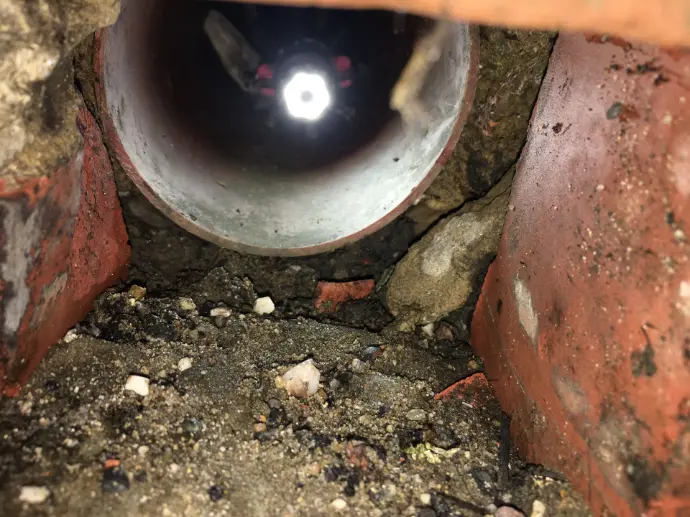 Rioolcamera Een rioolcamera in een riool tijdens een camera inspectie uitgevoerd door Delex