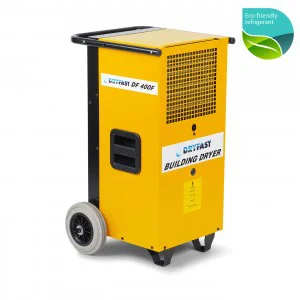 Bouwdroger Dryfast DF400 Een professionele bouwdroger Dryfast DF400 die je bij Delex kan huren om je nieuwbouw of waterschade te laten drogen
